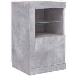vidaXL Sideboard with LED Lights Cupboard Highboard Side Cabinet Concrete Grey - Additional view 8