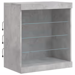vidaXL Sideboard with LED Lights Cupboard Highboard Side Cabinet Concrete Grey - Additional view 9