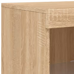 vidaXL Sideboards with LED Lights Cupboard 3 pcs Smoked Oak Engineered Wood - sonoma oak - Additional view 10