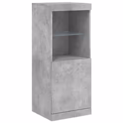 vidaXL Sideboards with LED Lights Cupboard 3 pcs Smoked Oak Engineered Wood - concrete grey - Additional view 6