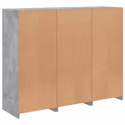 vidaXL Sideboards with LED Lights Cupboard 3 pcs Smoked Oak Engineered Wood - concrete grey - Additional view 9