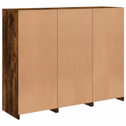 vidaXL Sideboards with LED Lights Cupboard 3 pcs Smoked Oak Engineered Wood - smoked oak - Additional view 9