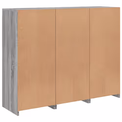 vidaXL Sideboards with LED Lights Cupboard 3 pcs Smoked Oak Engineered Wood - grey sonoma - Additional view 9