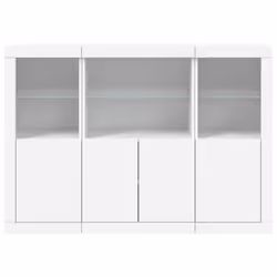 vidaXL Sideboards with LED Lights Cupboard 3 pcs Concrete Grey Engineered Wood - white - Additional view 5
