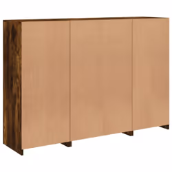 vidaXL Sideboards with LED Lights Cupboard 3 pcs Concrete Grey Engineered Wood - smoked oak - Additional view 9