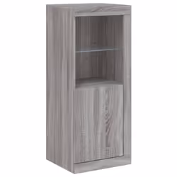 vidaXL Sideboards with LED Lights Cupboard 3 pcs Concrete Grey Engineered Wood - grey sonoma - Additional view 7