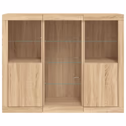vidaXL Sideboards with LED Lights Cupboard Engineered Wood - sonoma oak - Additional view 5
