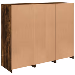 vidaXL Sideboards with LED Lights Cupboard 3 pcs Smoked Oak Engineered Wood - smoked oak - Additional view 9
