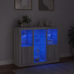 vidaXL Sideboards with LED Lights Cupboard Engineered Wood - grey sonoma - Additional view 2