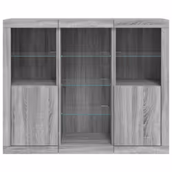 vidaXL Sideboards with LED Lights Cupboard Engineered Wood - grey sonoma - Additional view 5