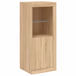 vidaXL Sideboards with LED Lights Cupboard Side Cabinet 3 pcs Engineered Wood - sonoma oak - Additional view 7
