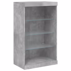 vidaXL Sideboards with LED Lights Cupboard Side Cabinet 3 pcs Engineered Wood - concrete grey - Additional view 6