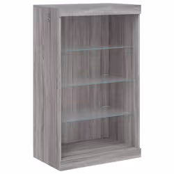 vidaXL Sideboards with LED Lights Cupboard Side Cabinet 3 pcs Engineered Wood - grey sonoma - Additional view 6