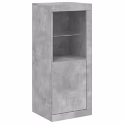 vidaXL Sideboards with LED Lights Cupboard 3 pcs Concrete Grey Engineered Wood - concrete grey - Additional view 6