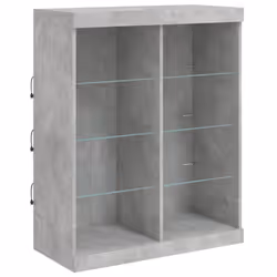 vidaXL Sideboards with LED Lights Cupboard 3 pcs Concrete Grey Engineered Wood - concrete grey - Additional view 7