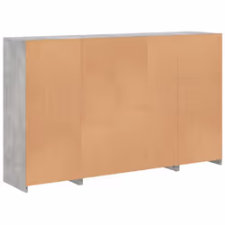 vidaXL Sideboards with LED Lights Cupboard 3 pcs Concrete Grey Engineered Wood - concrete grey - Additional view 9