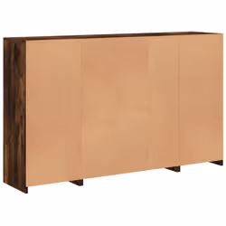 vidaXL Sideboards with LED Lights Cupboard 3 pcs Concrete Grey Engineered Wood - smoked oak - Additional view 9