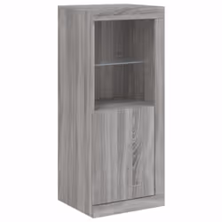 vidaXL Sideboards with LED Lights Cupboard 3 pcs Concrete Grey Engineered Wood - grey sonoma - Additional view 6