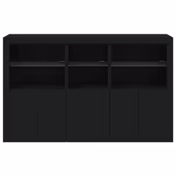 vidaXL Sideboard with LED Lights Home Cupboard Side Cabinet Storage Highboard - black - Additional view 5