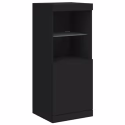 vidaXL Sideboard with LED Lights Home Cupboard Side Cabinet Storage Highboard - black - Additional view 8