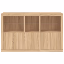 vidaXL Sideboard with LED Lights Home Cupboard Side Cabinet Storage Highboard - sonoma oak - Additional view 5