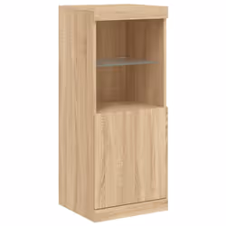 vidaXL Sideboard with LED Lights Home Cupboard Side Cabinet Storage Highboard - sonoma oak - Additional view 8