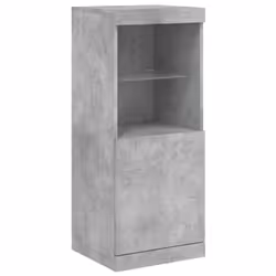 vidaXL Sideboard with LED Lights Home Cupboard Side Cabinet Storage Highboard - concrete grey - Additional view 8