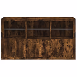 vidaXL Sideboard with LED Lights Home Cupboard Side Cabinet Storage Highboard - smoked oak - Additional view 5