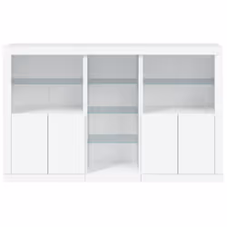 vidaXL Sideboard with LED Lights Home Cupboard Side Cabinet Storage Highboard - white - Additional view 5