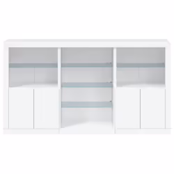 vidaXL Sideboard with LED Lights Home Cupboard Side Cabinet Storage Highboard - white - Additional view 5