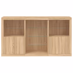 vidaXL Sideboard with LED Lights Home Cupboard Side Cabinet Storage Highboard - sonoma oak - Additional view 5