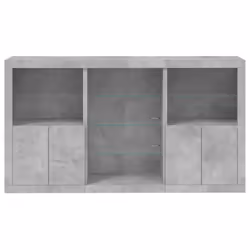 vidaXL Sideboard with LED Lights Home Cupboard Side Cabinet Storage Highboard - concrete grey - Additional view 5