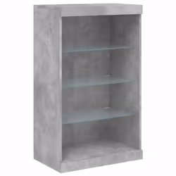 vidaXL Sideboard with LED Lights Home Cupboard Side Cabinet Storage Highboard - concrete grey - Additional view 8