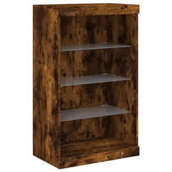 vidaXL Sideboard with LED Lights Home Cupboard Side Cabinet Storage Highboard - smoked oak - Additional view 8