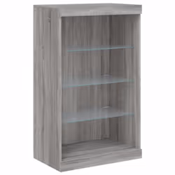 vidaXL Sideboard with LED Lights Home Cupboard Side Cabinet Storage Highboard - grey sonoma - Additional view 8