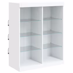 vidaXL Sideboard with LED Lights Home Cupboard Side Cabinet Storage Highboard - white - Additional view 8