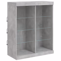 vidaXL Sideboard with LED Lights Home Cupboard Side Cabinet Storage Highboard - concrete grey - Additional view 8