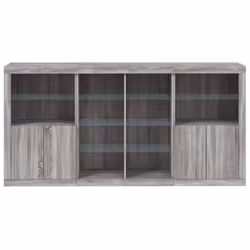 vidaXL Sideboard with LED Lights Home Cupboard Side Cabinet Storage Highboard - grey sonoma - Additional view 5