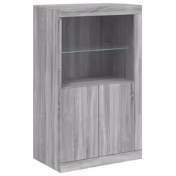 vidaXL Sideboard with LED Lights Home Cupboard Side Cabinet Storage Highboard - grey sonoma - Additional view 9