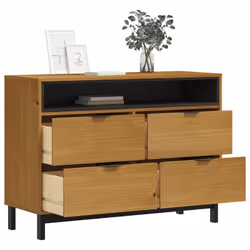 vidaXL Drawer Cabinet Office Storage Drawer Chest File Cabinet Solid Wood Pine