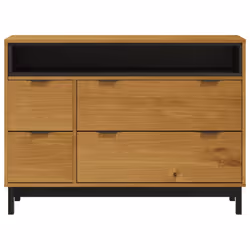 vidaXL Drawer Cabinet Office Storage Drawer Chest File Cabinet Solid Wood Pine - Additional view 4