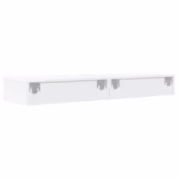 vidaXL TV Cabinets with LED Lights HiFi Cabinet Entertainment Centre TV Unit - white, 60 x 35 x 15.5 cm/ 2 pcs - Additional view 9