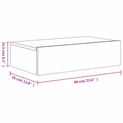 vidaXL TV Cabinets with LED Lights HiFi Cabinet Entertainment Centre TV Unit - black, 60 x 35 x 15.5 cm/ 1 pcs