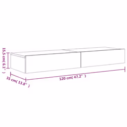 vidaXL TV Cabinets with LED Lights HiFi Cabinet Entertainment Centre TV Unit - sonoma oak, 60 x 35 x 15.5 cm/ 2 pcs - Additional view 3