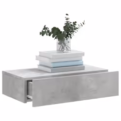 vidaXL TV Cabinets with LED Lights HiFi Cabinet Entertainment Centre TV Unit - concrete grey, 60 x 35 x 15.5 cm/ 1 pcs - Additional view 4