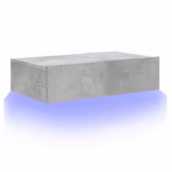 vidaXL TV Cabinets with LED Lights HiFi Cabinet Entertainment Centre TV Unit - concrete grey, 60 x 35 x 15.5 cm/ 1 pcs - Additional view 5