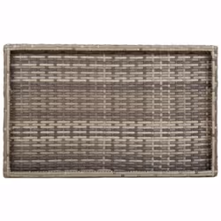 vidaXL Folding Tray Table Hall TV Dinner Tray Serving Side Table Poly Rattan - grey - Additional view 7