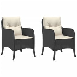 VidaXL 365144 outdoor chair Terrace Padded seat Polyrattan, Steel Cream, White