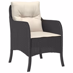 VidaXL 365144 outdoor chair Terrace Padded seat Polyrattan, Steel Cream, White - Additional view 4