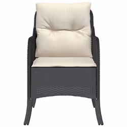VidaXL 365144 outdoor chair Terrace Padded seat Polyrattan, Steel Cream, White - Additional view 5